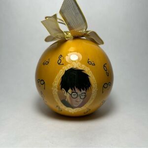 Enesco Harry Potter Christmas Ornament Hanging Ball Yellow Vintage